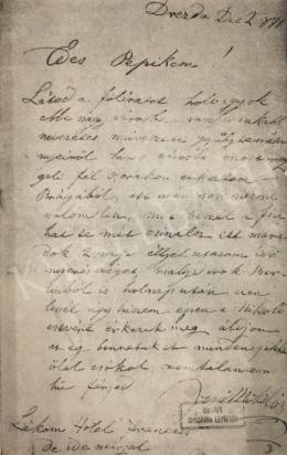  Izsó,Miklós - Miklós Izsó letter to her wife